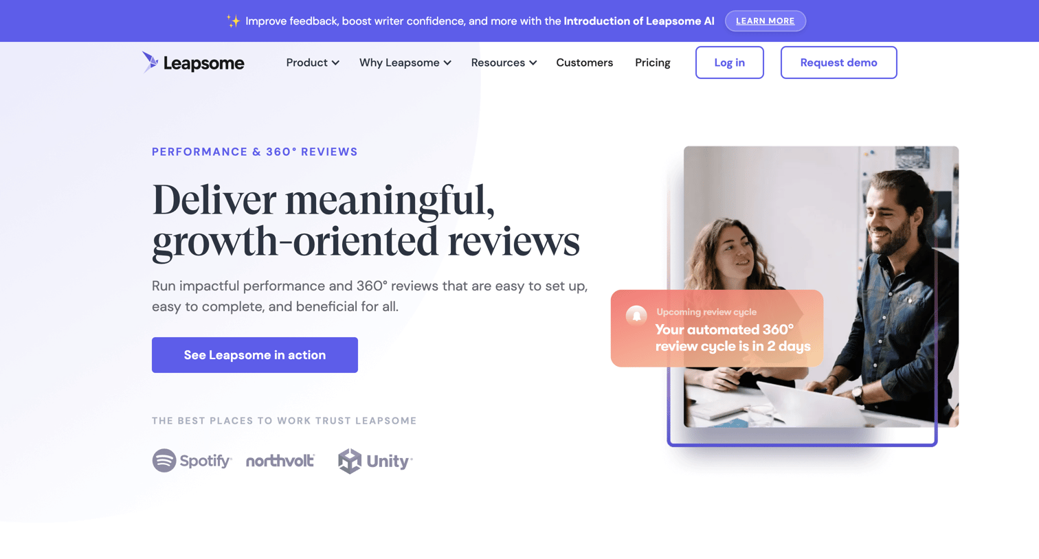 Leapsome - Employee Performance Review Software | Leapsome screen