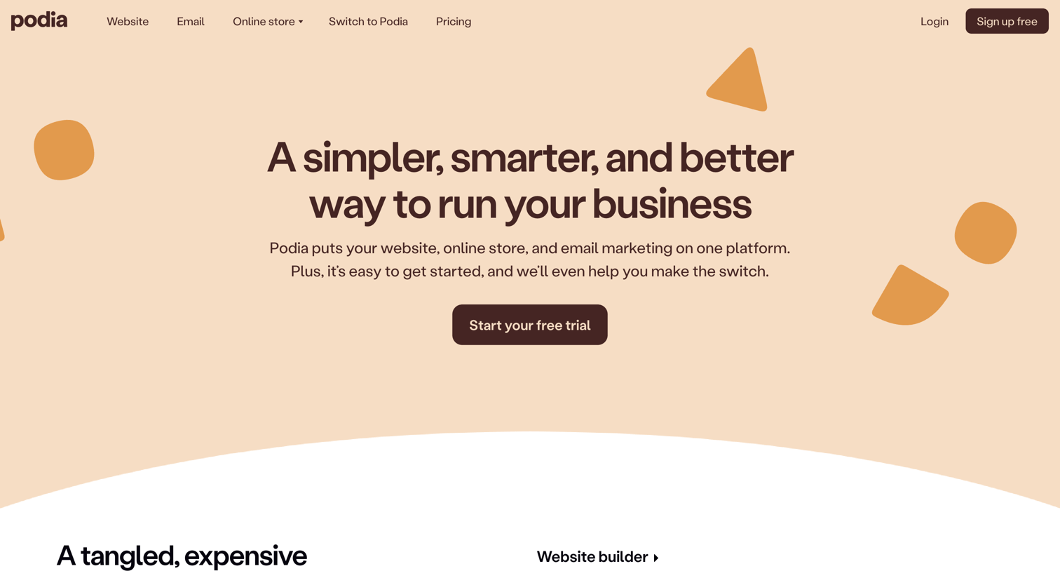 Podia - Why should I switch to Podia | Podia screen