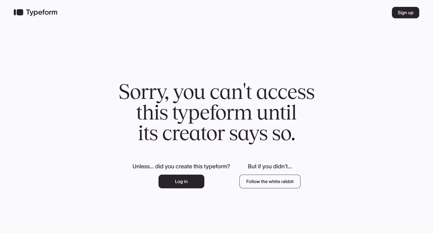 Typeform - Explore Typeform  Create your own surveys, quizzes, forms screen