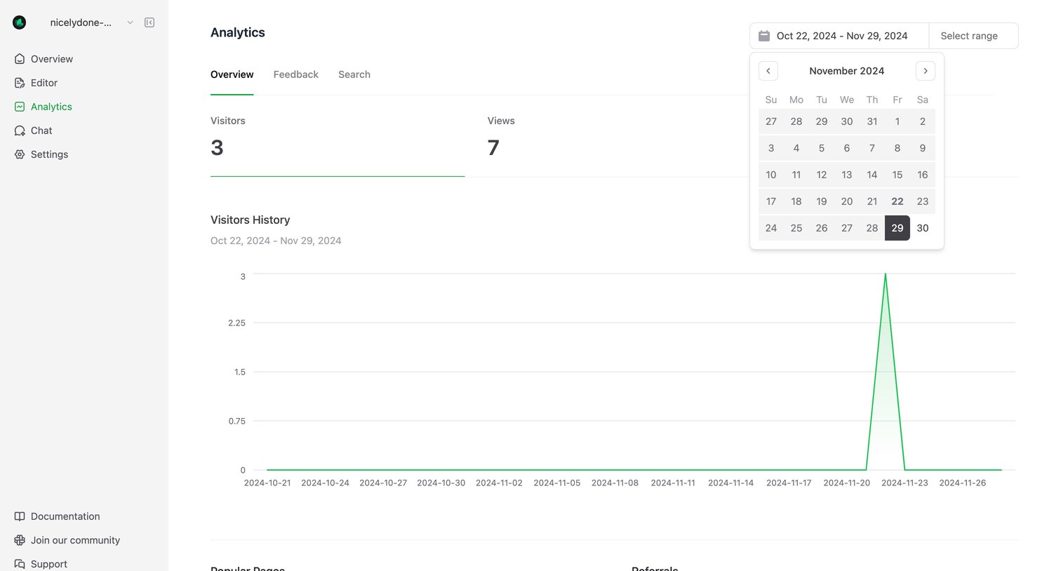 Mintlify - Analytics - Mintlify screen