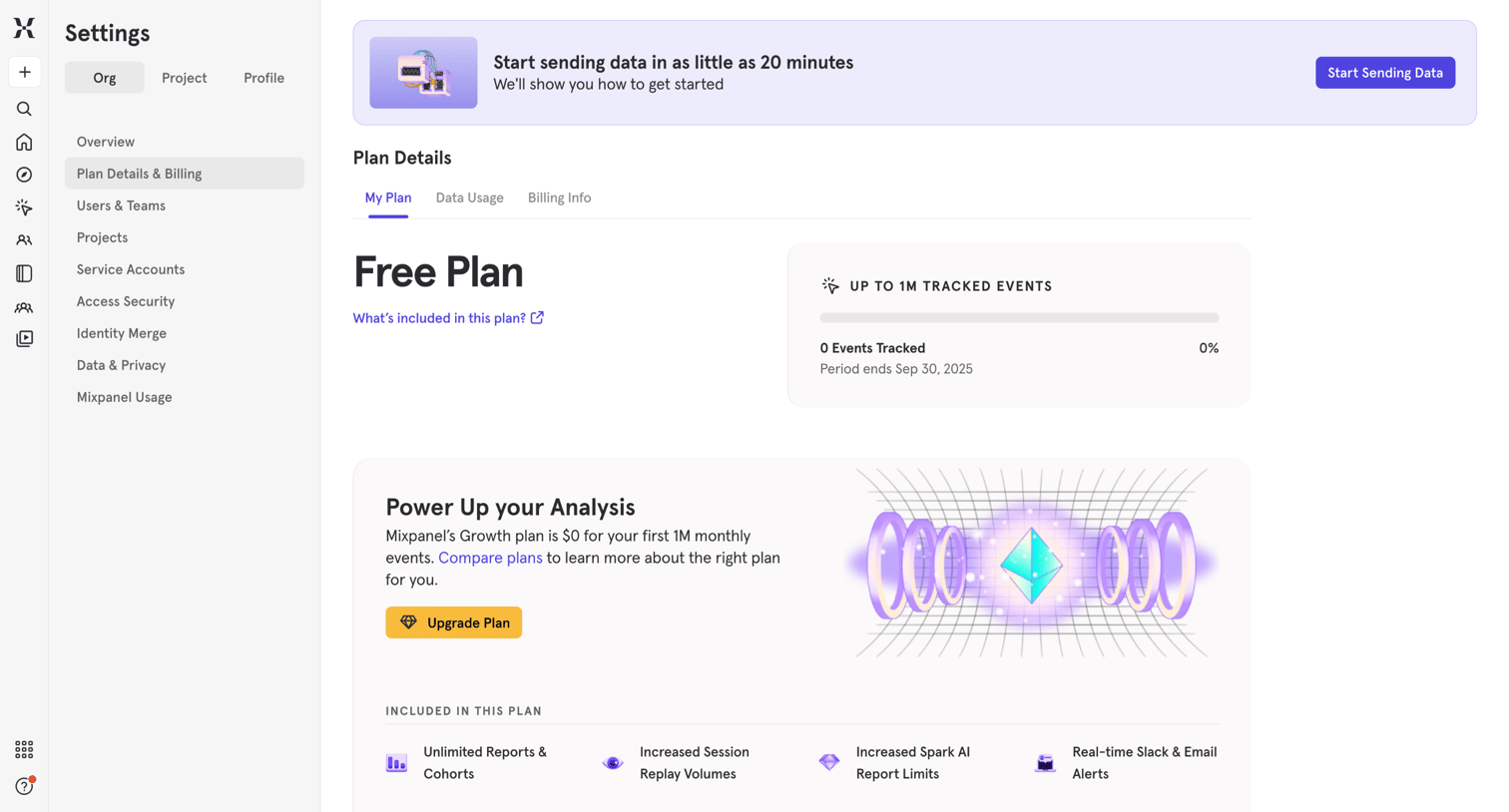 Mixpanel - Mixpanel - Product Analytics screen