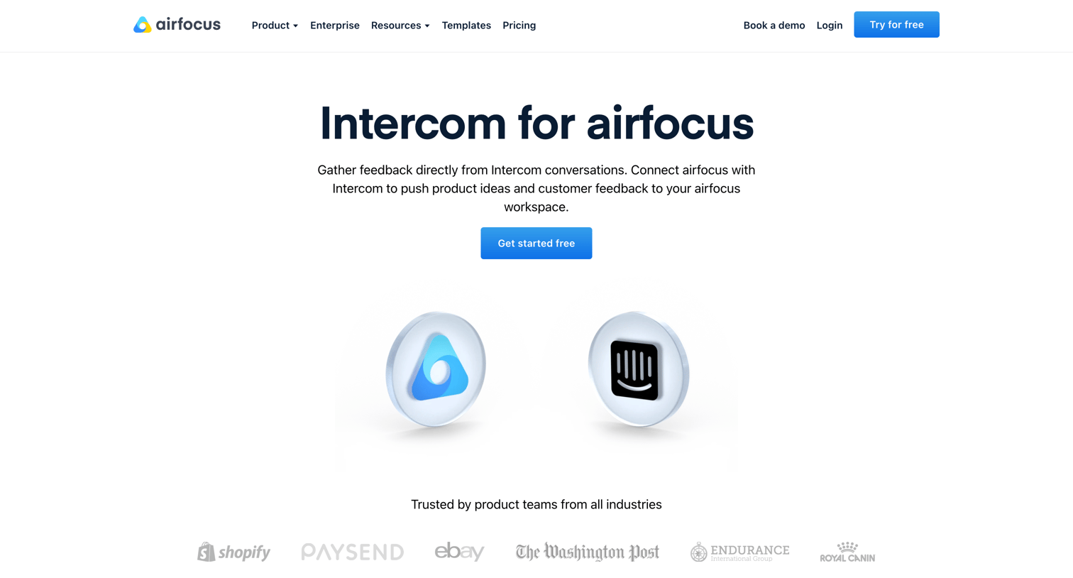 Airfocus - Intercom integration | airfocus screen