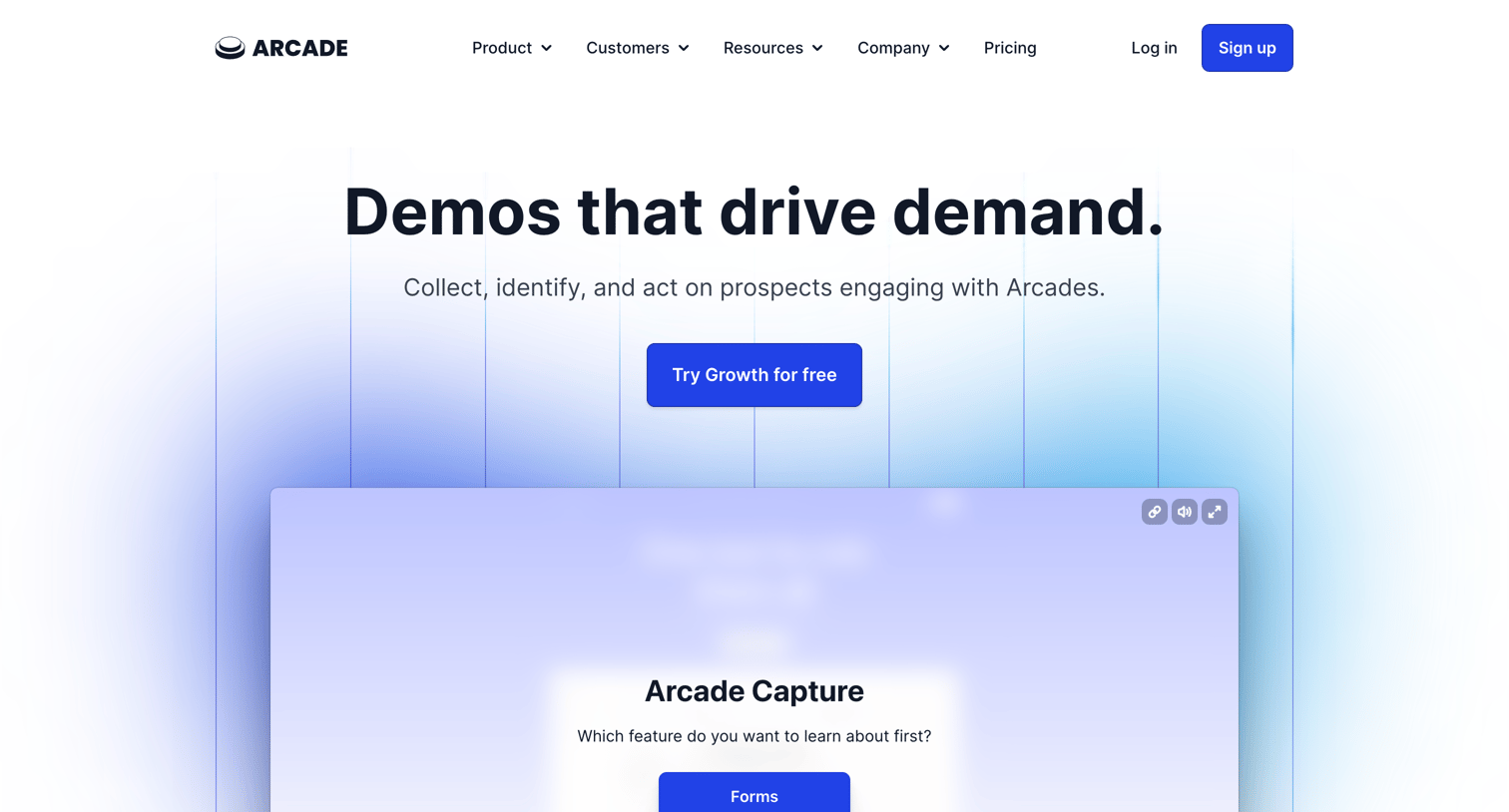 Arcade - Arcade Capture | Demos that drive demand screen