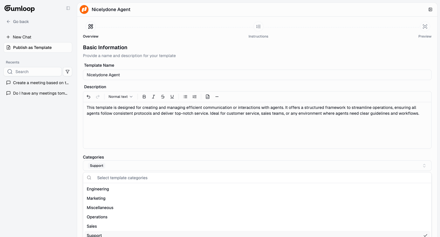 Gumloop - Gumloop | Agent screen