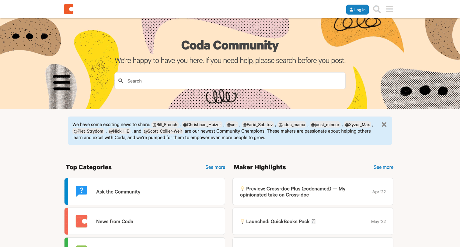 Coda - Coda Maker Community screen