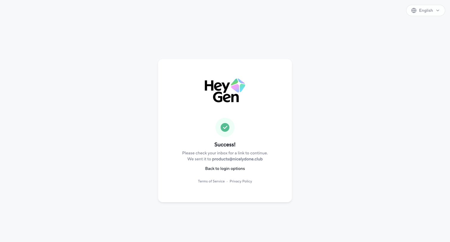 HeyGen - HeyGen - Login screen