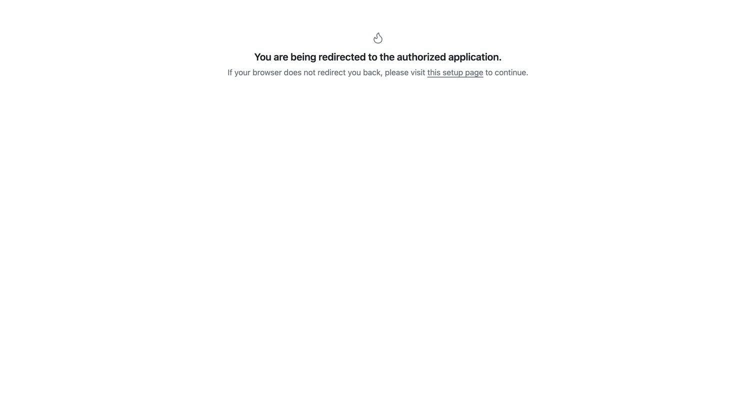 Modal - OAuth application authorized screen