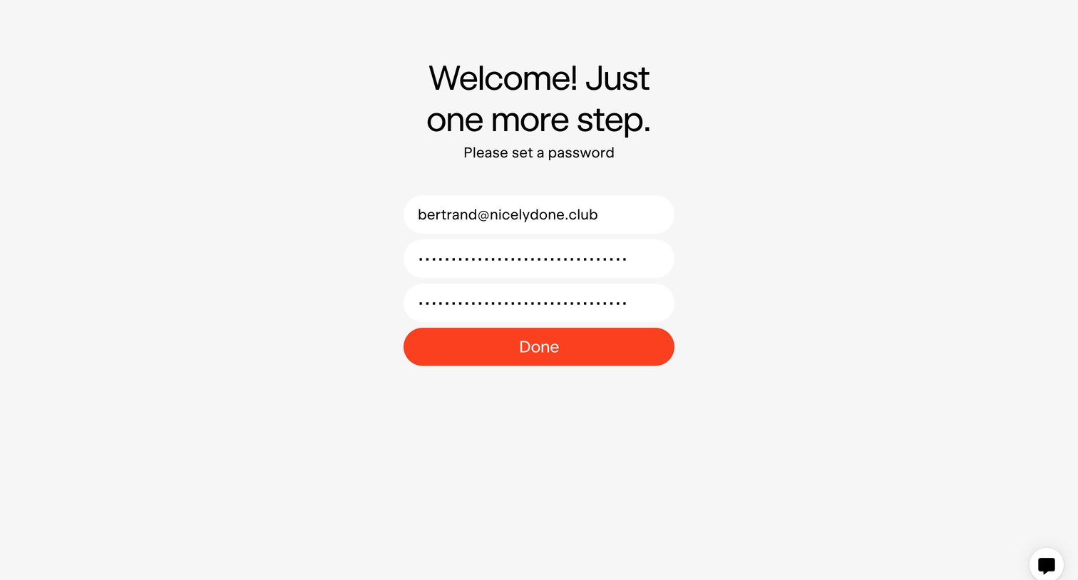 Exactly - Set password - Exactly.ai screen