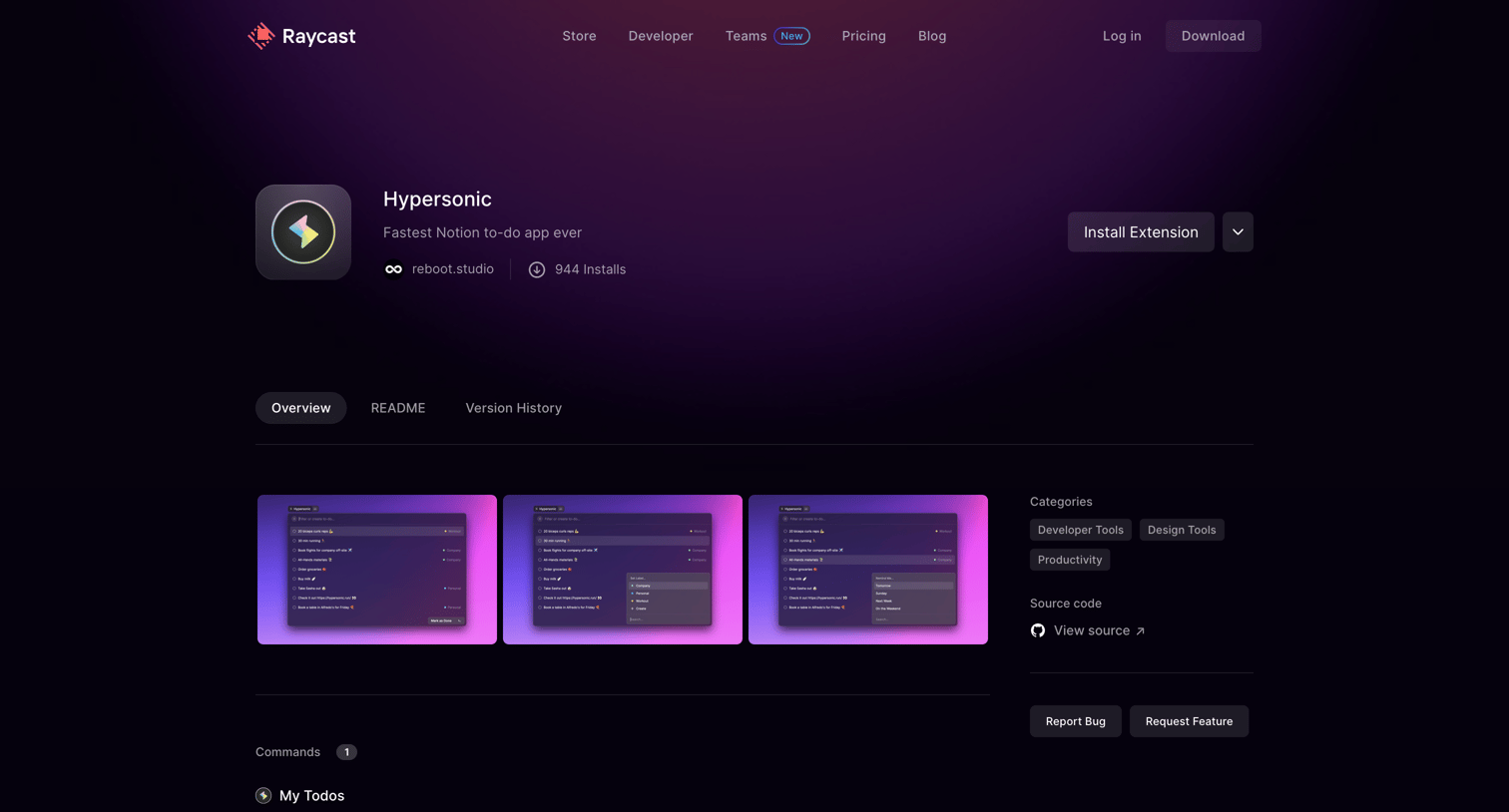 reboot.studiohypersonic - Raycast Store from Raycast
