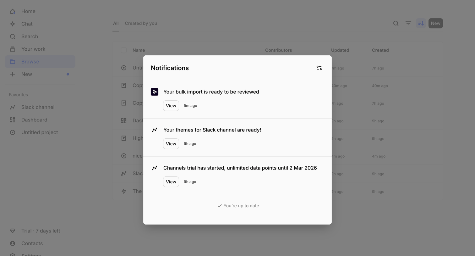 Dovetail - Browse – Dovetail screen
