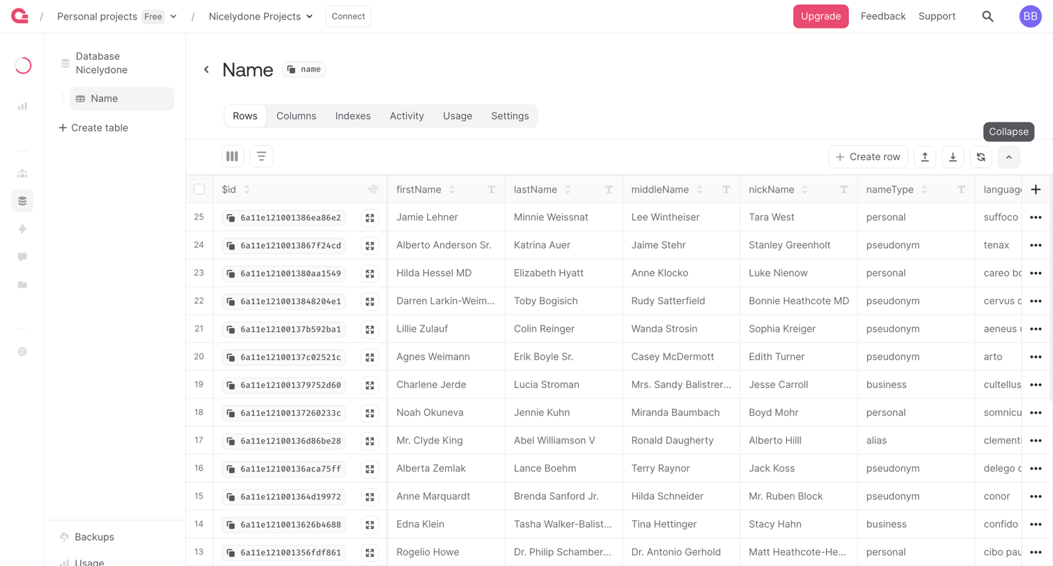 Appwrite - Name - Appwrite screen
