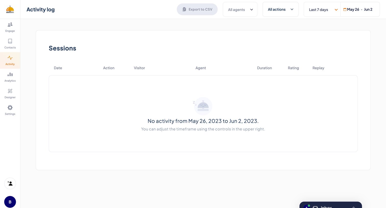 ServiceBell - Activity Log from ServiceBell