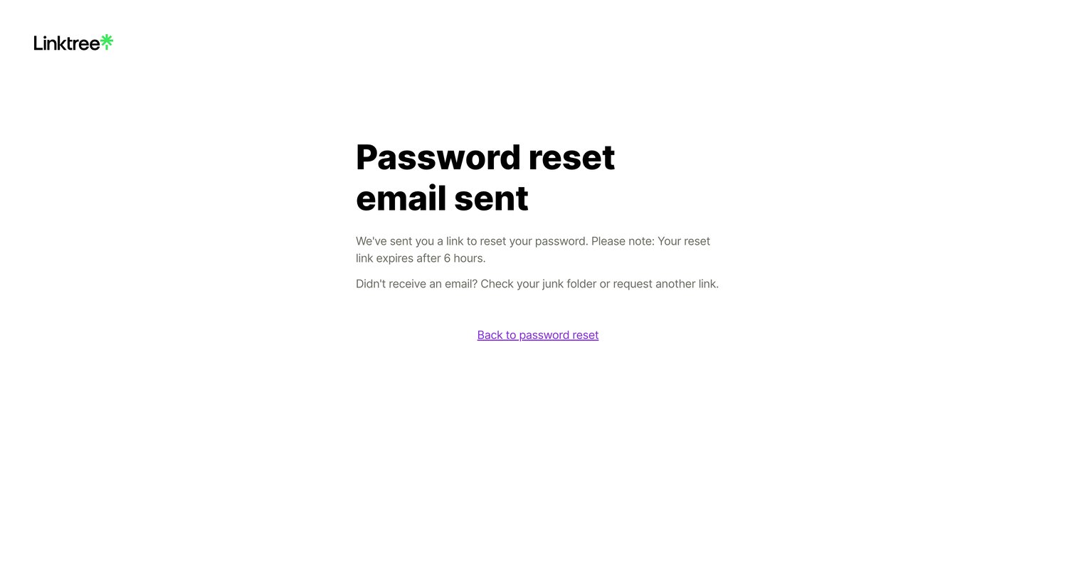 Linktree screen