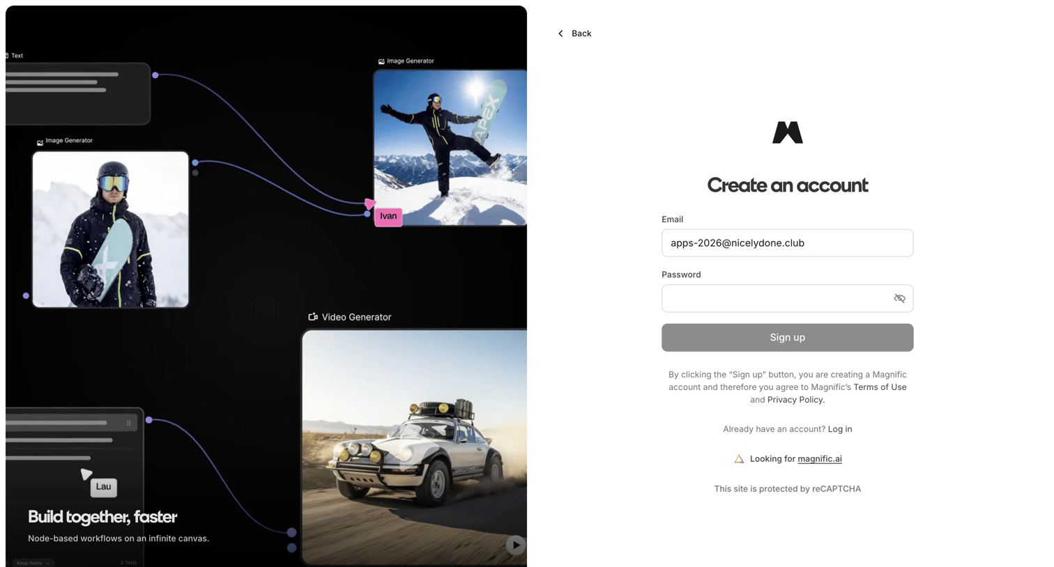 Magnific - magnific.com/sign-up?client_id=magnific&lang=en&cb_url=https://www.magnific.com/user/me screen