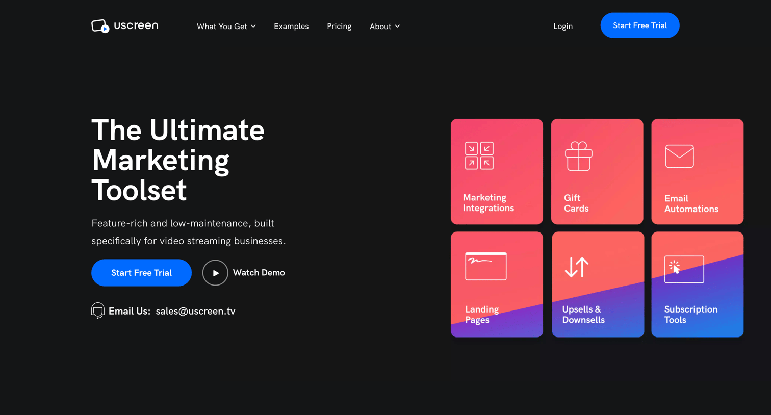 Uscreen - The Ultimate Marketing Toolset for Your Streaming Business screen