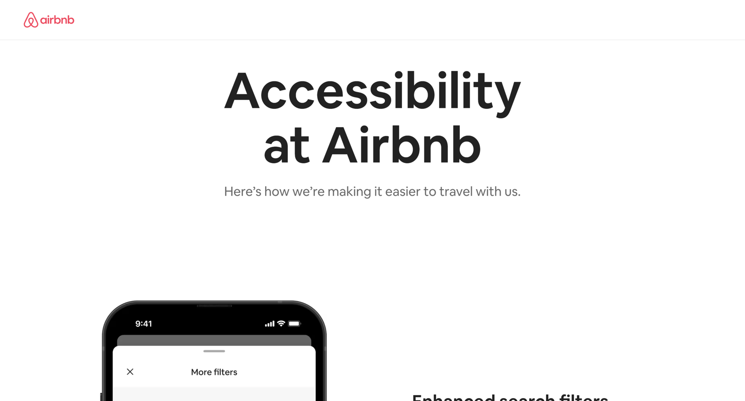 Airbnb - Find Airbnbs with accessibility features screen
