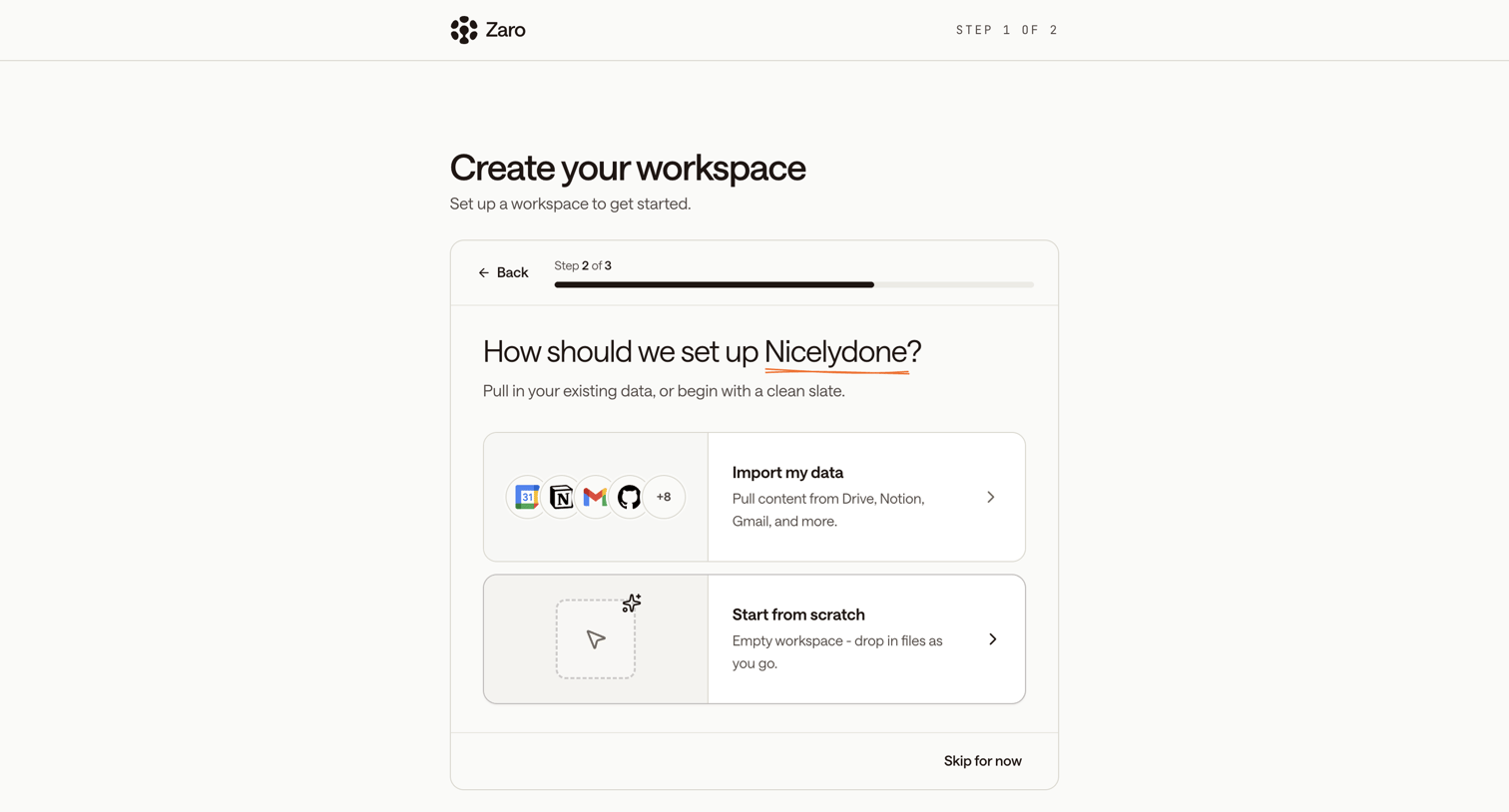 Zaro - Zaro - The Context Layer for Enterprise AI screen