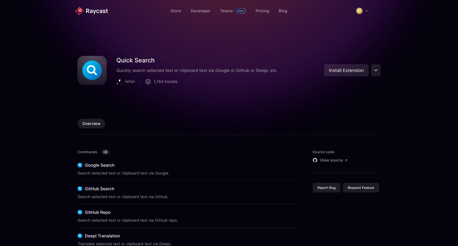 iwfanquick-search - Raycast Store from Raycast