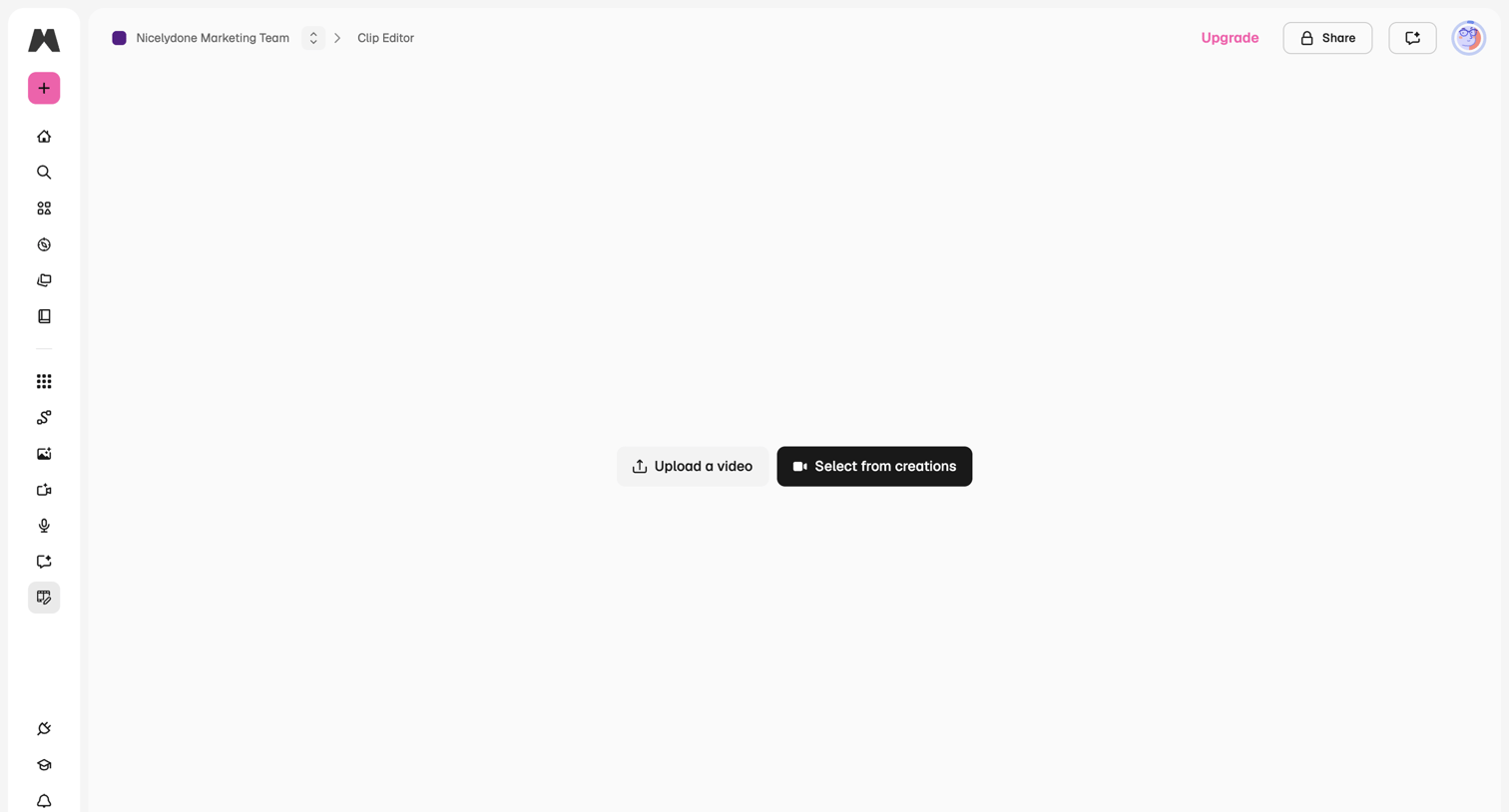 Magnific - Clip Editor I Magnific AI screen