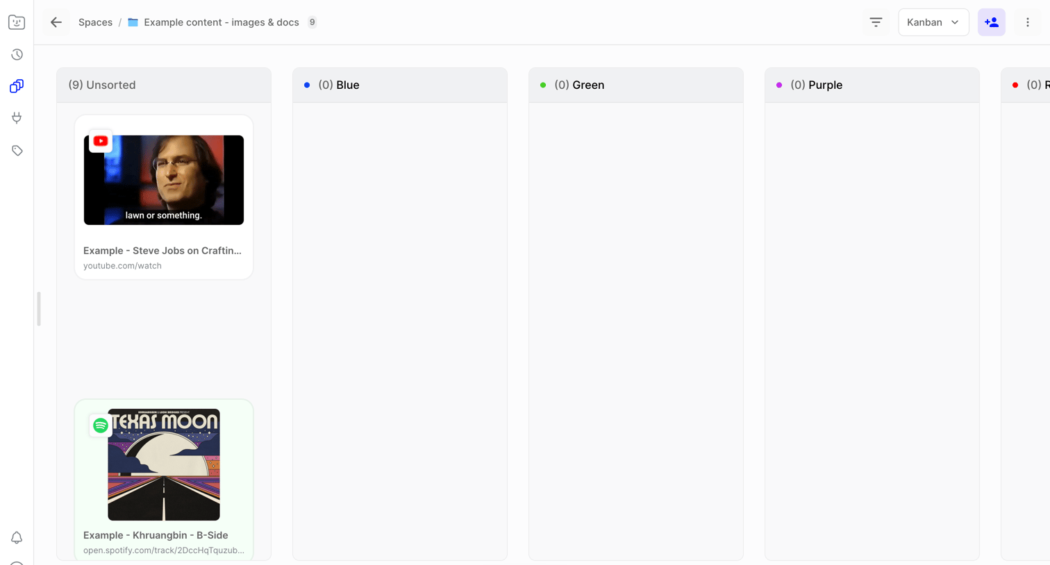 Fabric - Fabric | Example content - images & docs screen