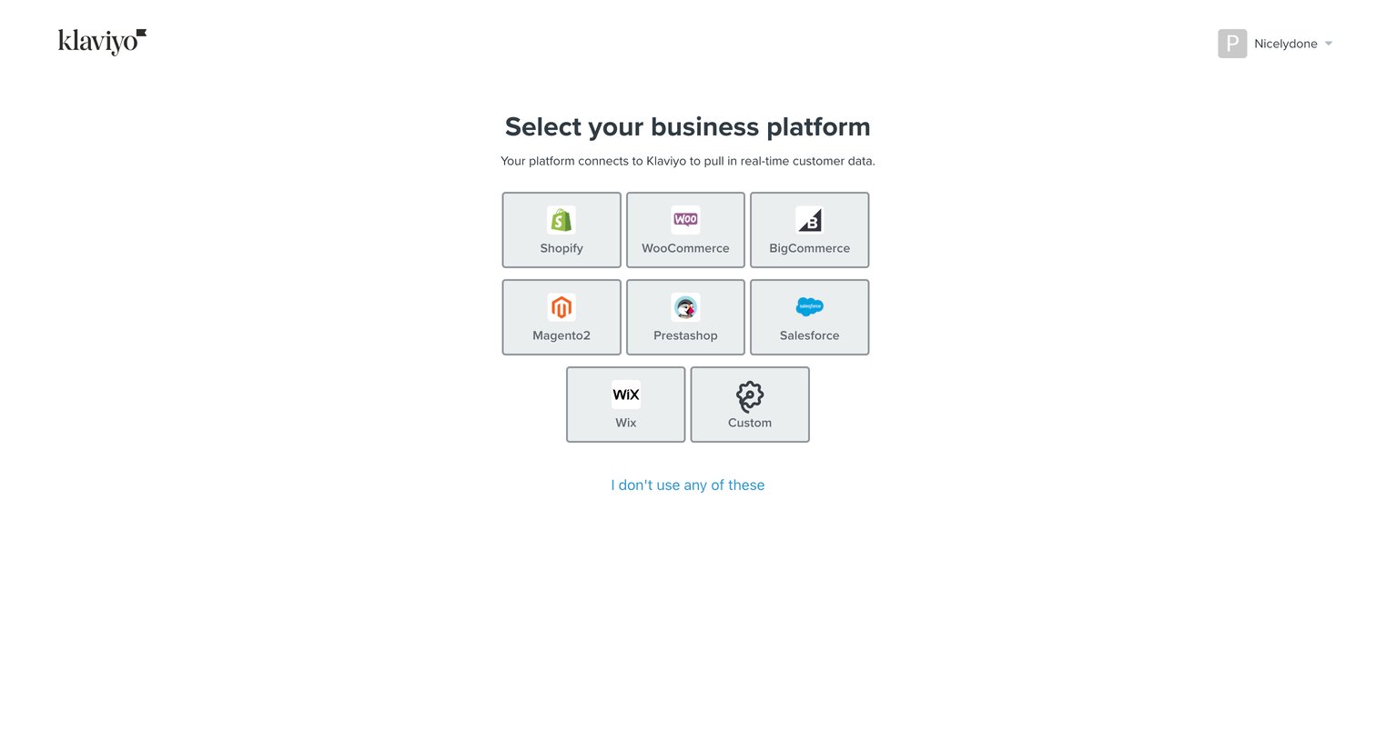 Klaviyo screen