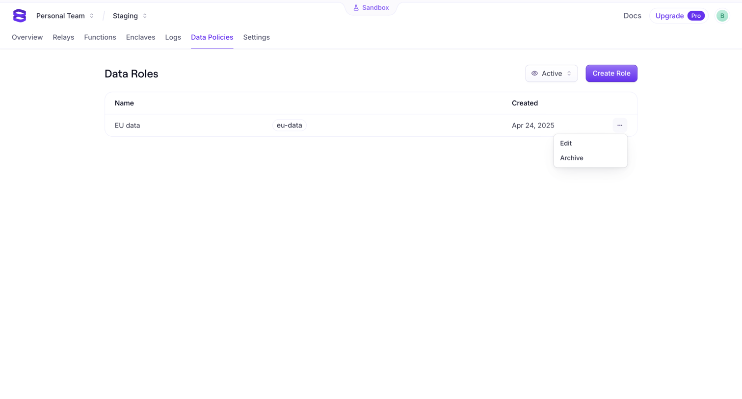 Evervault screen