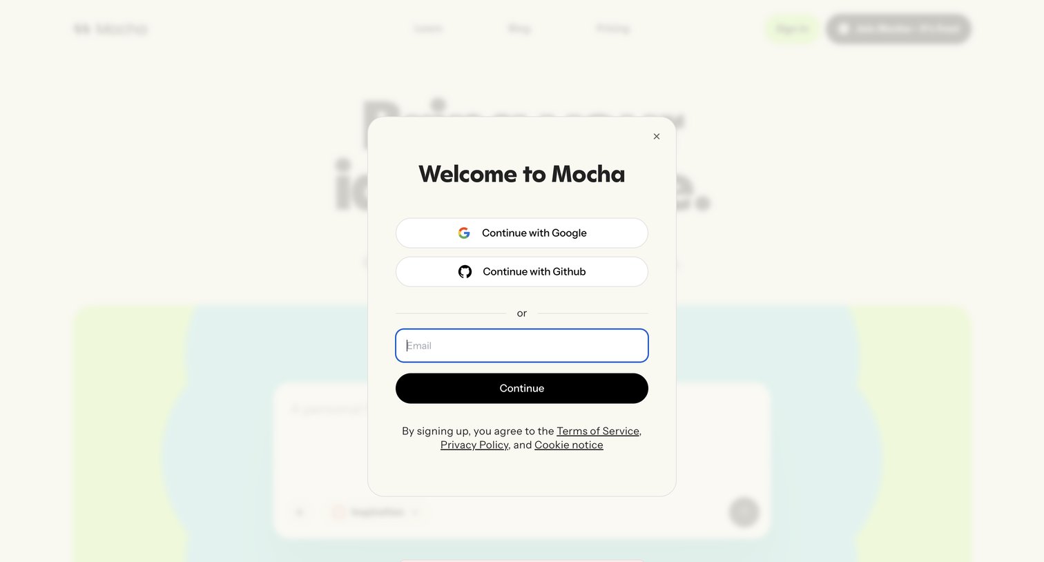 Mocha - Mocha: AI-Powered No‑Code App Builder for Entrepreneurs screen