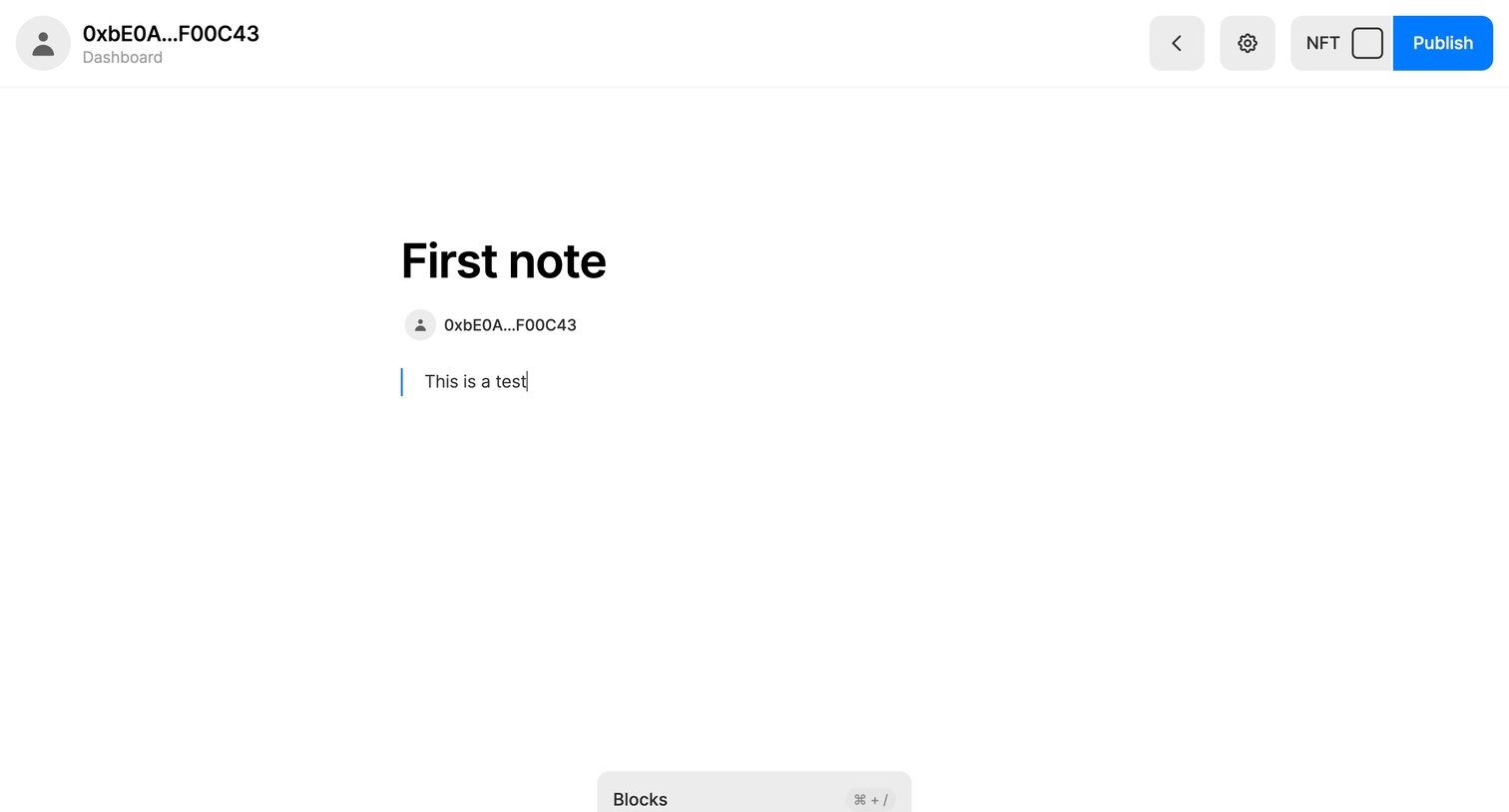 Mirror - Write – Dashboard – Mirror screen