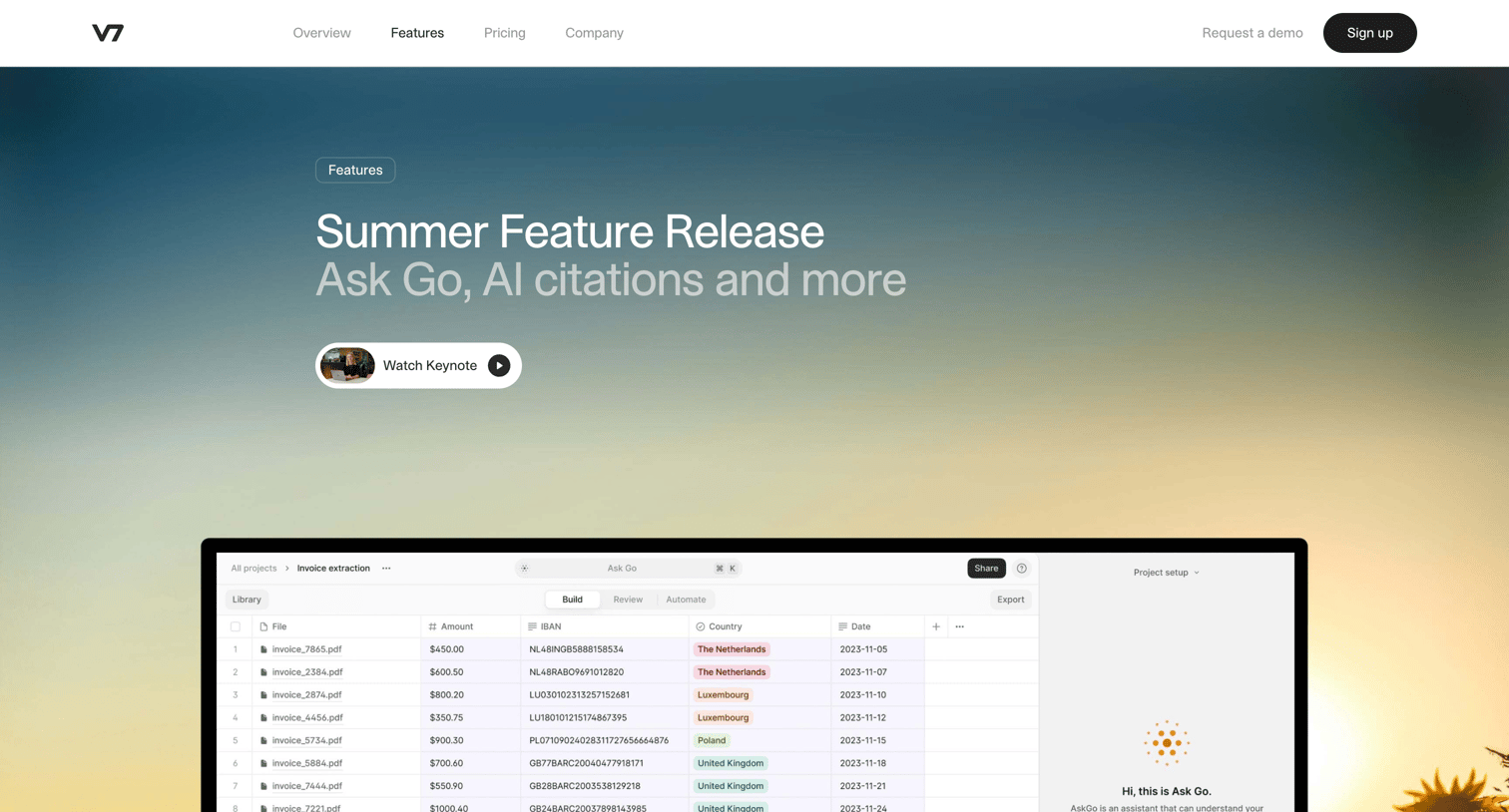 V7 - Summer Release Update Explore New Features in V7 Go screen