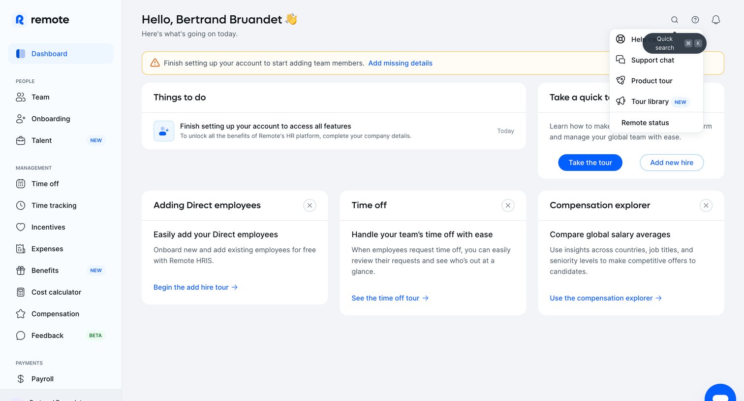 Dashboard | Remote from Remote