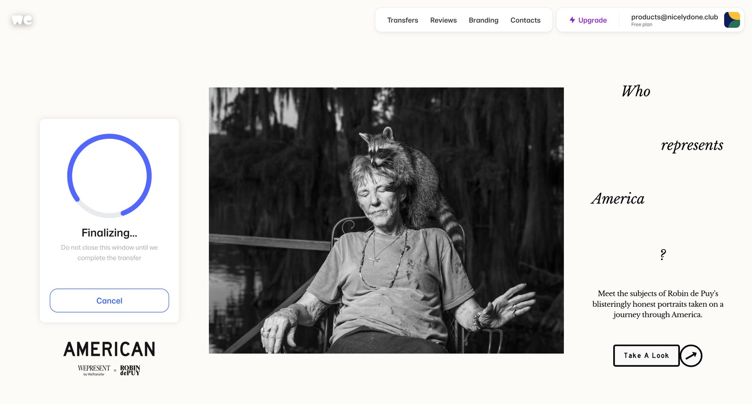 WeTransfer - WeTransfer | Send Large Files Fast screen