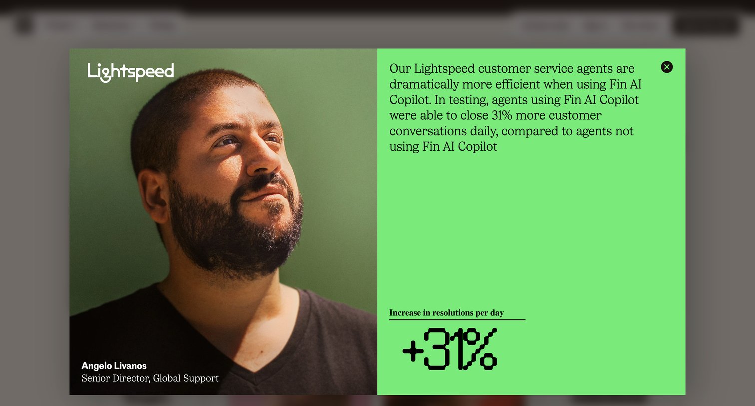 Intercom - Intercom The complete AI-first customer service solution screen