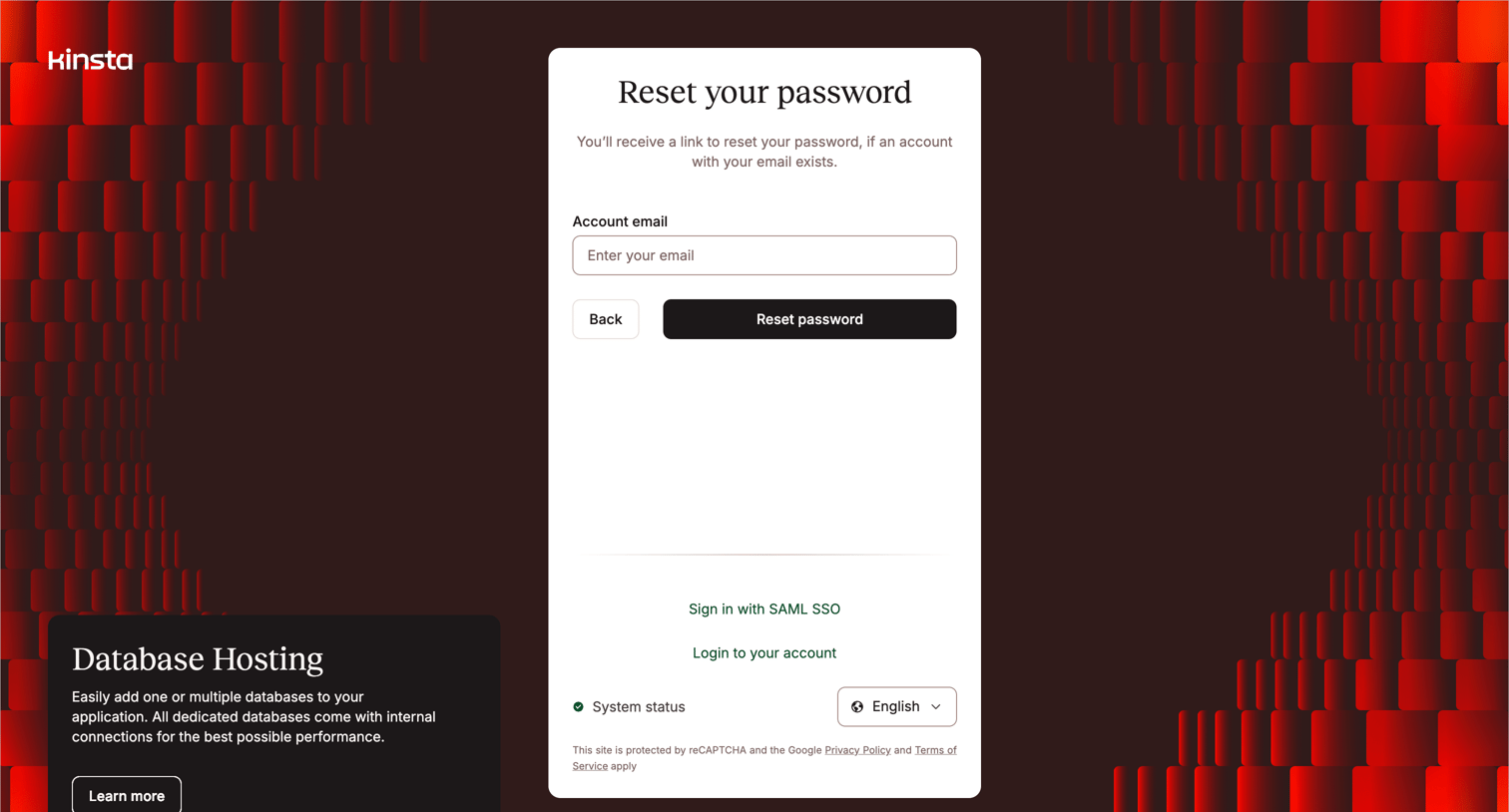 Kinsta - MyKinsta screen