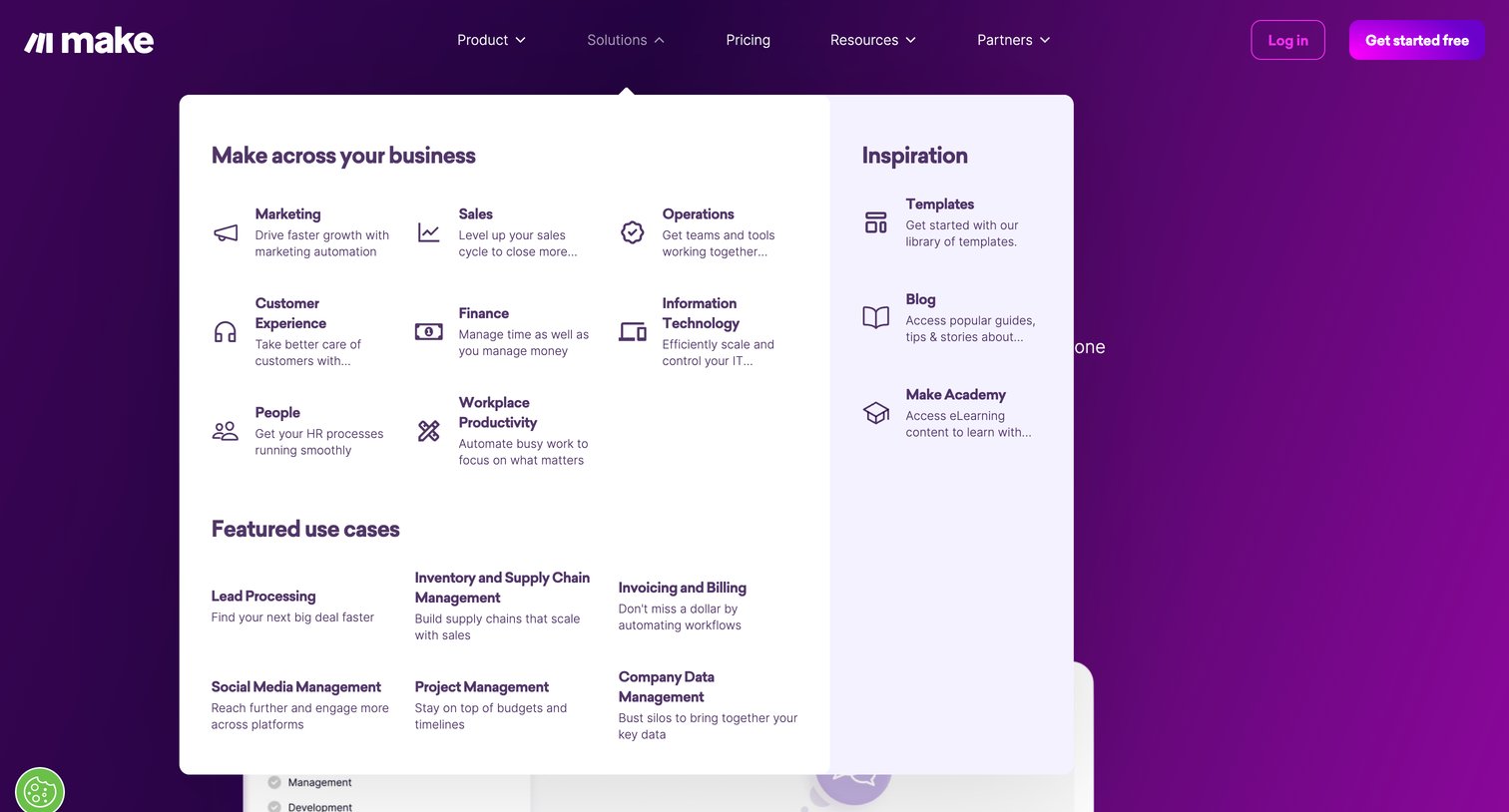 Make - Make Automation Software Connect Apps Design Workflows screen