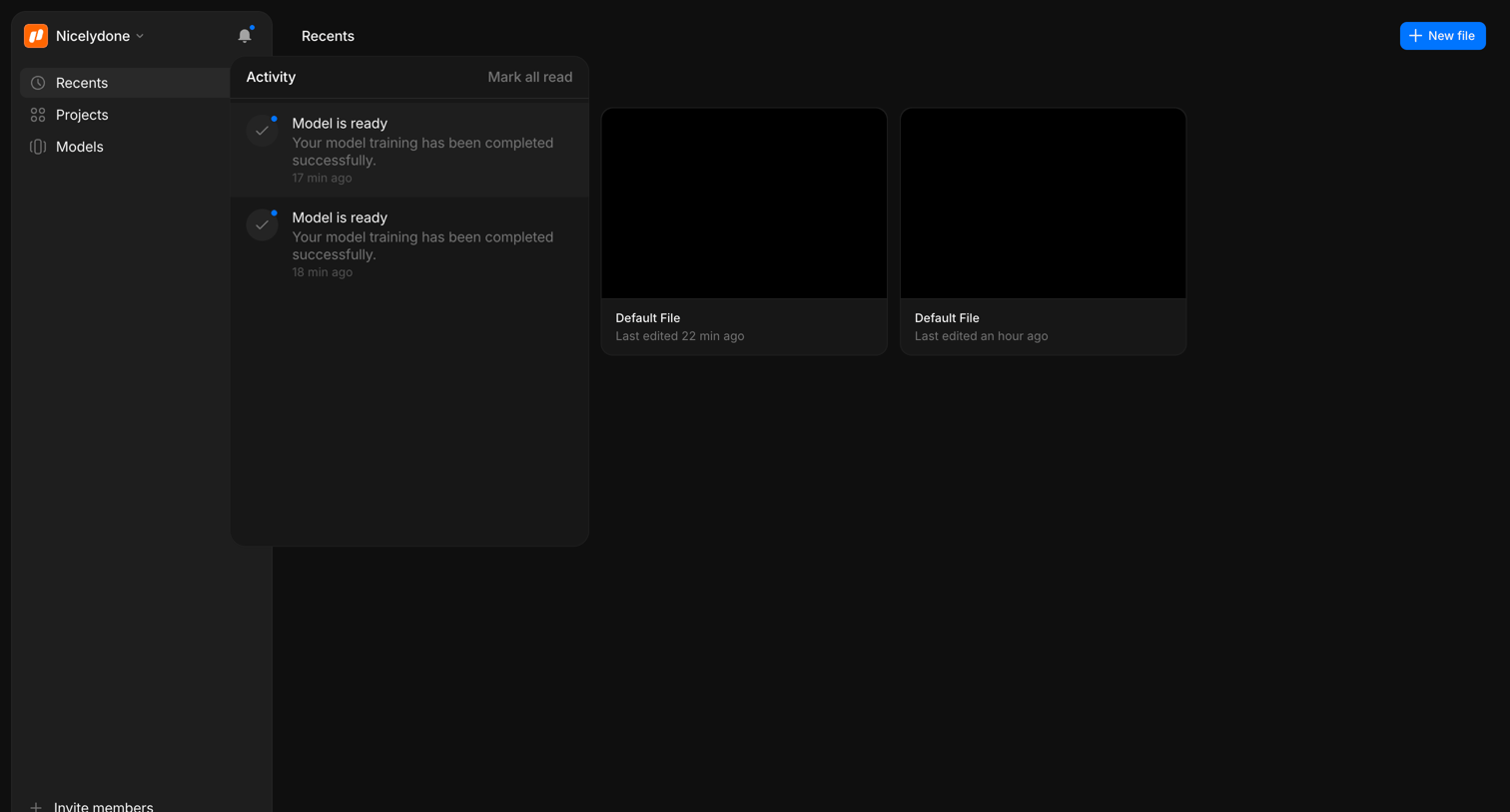 Morphic - Dashboard - Morphic Studio screen
