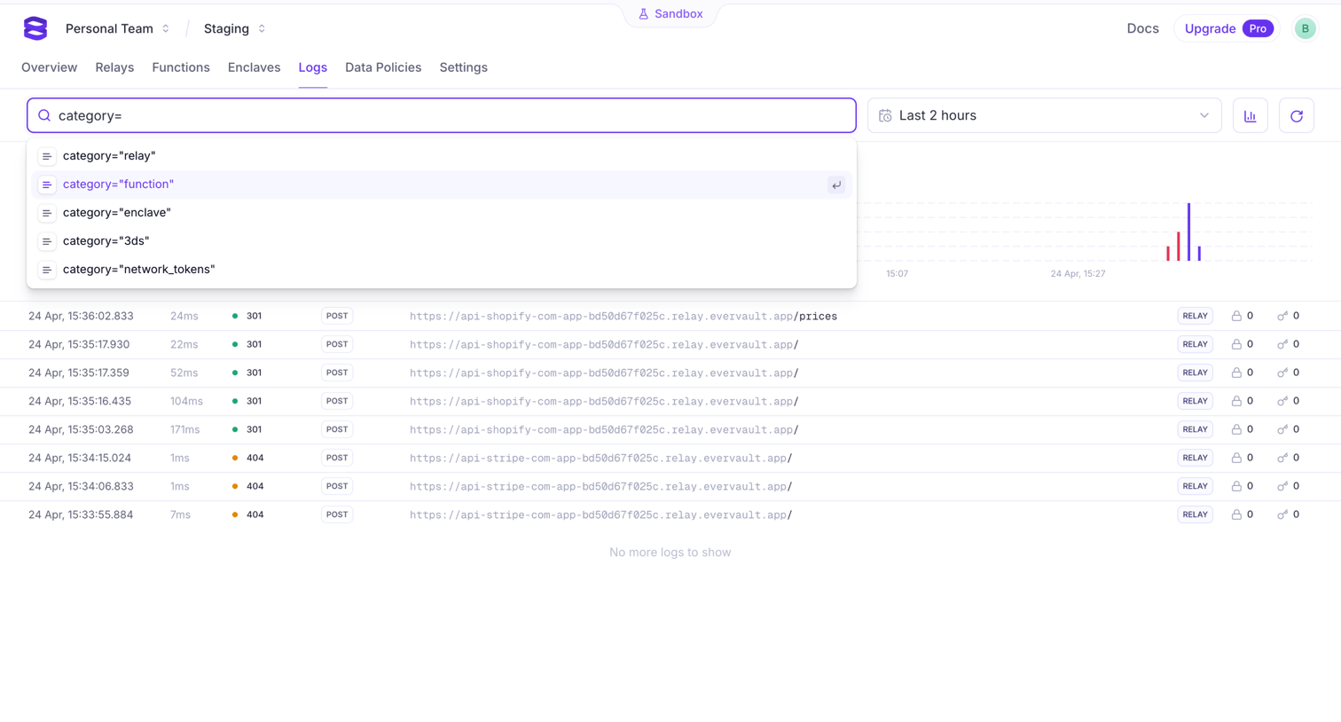 Evervault screen
