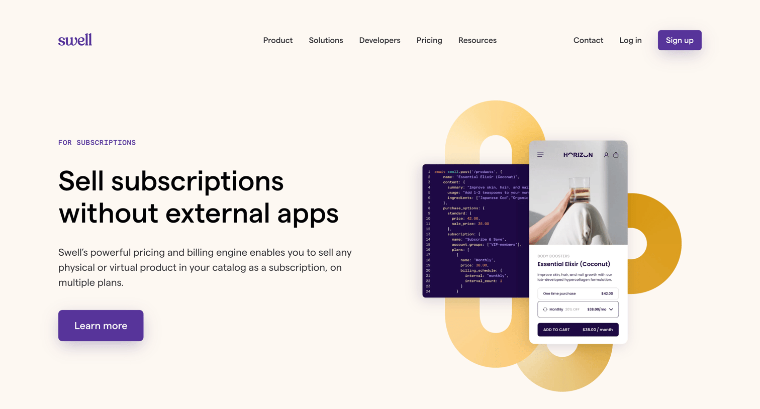 Swell - Subscription ecommerce platform | Swell screen