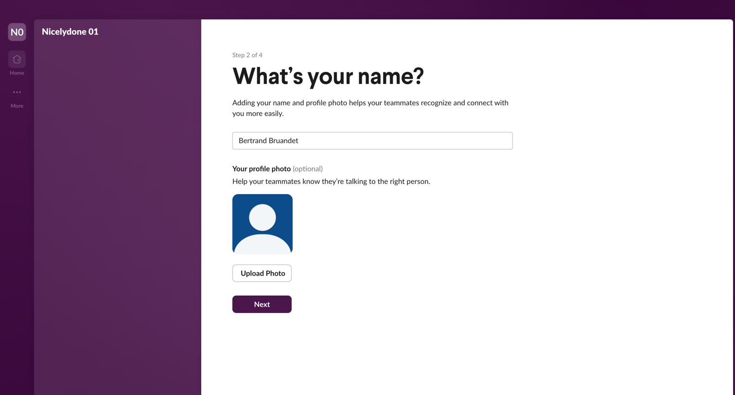 Slack - Profile - Nicelydone 01 - Slack screen