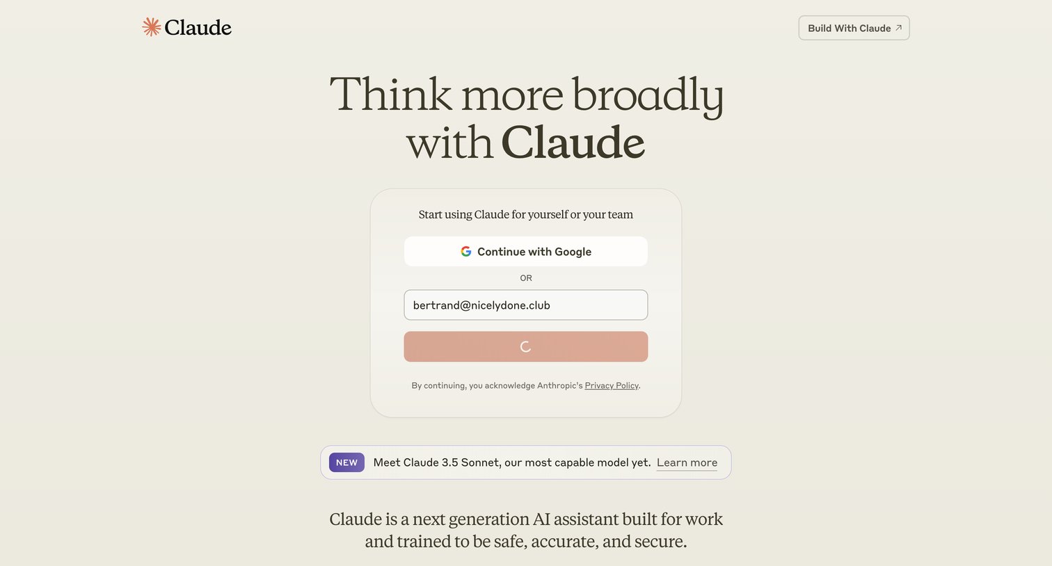 Claude screen