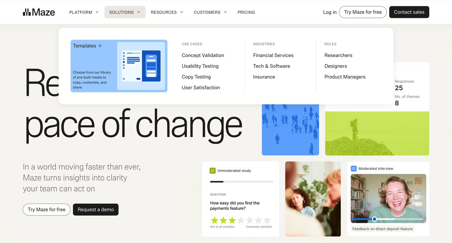 Maze - Maze  User Research and Testing Platform screen