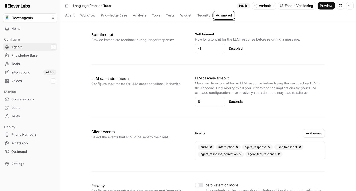 Elevenlabs - ElevenAgents | ElevenLabs screen