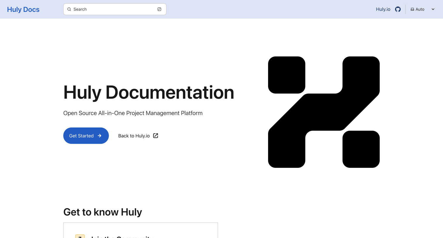 Huly - Huly Documentation | Huly Docs screen