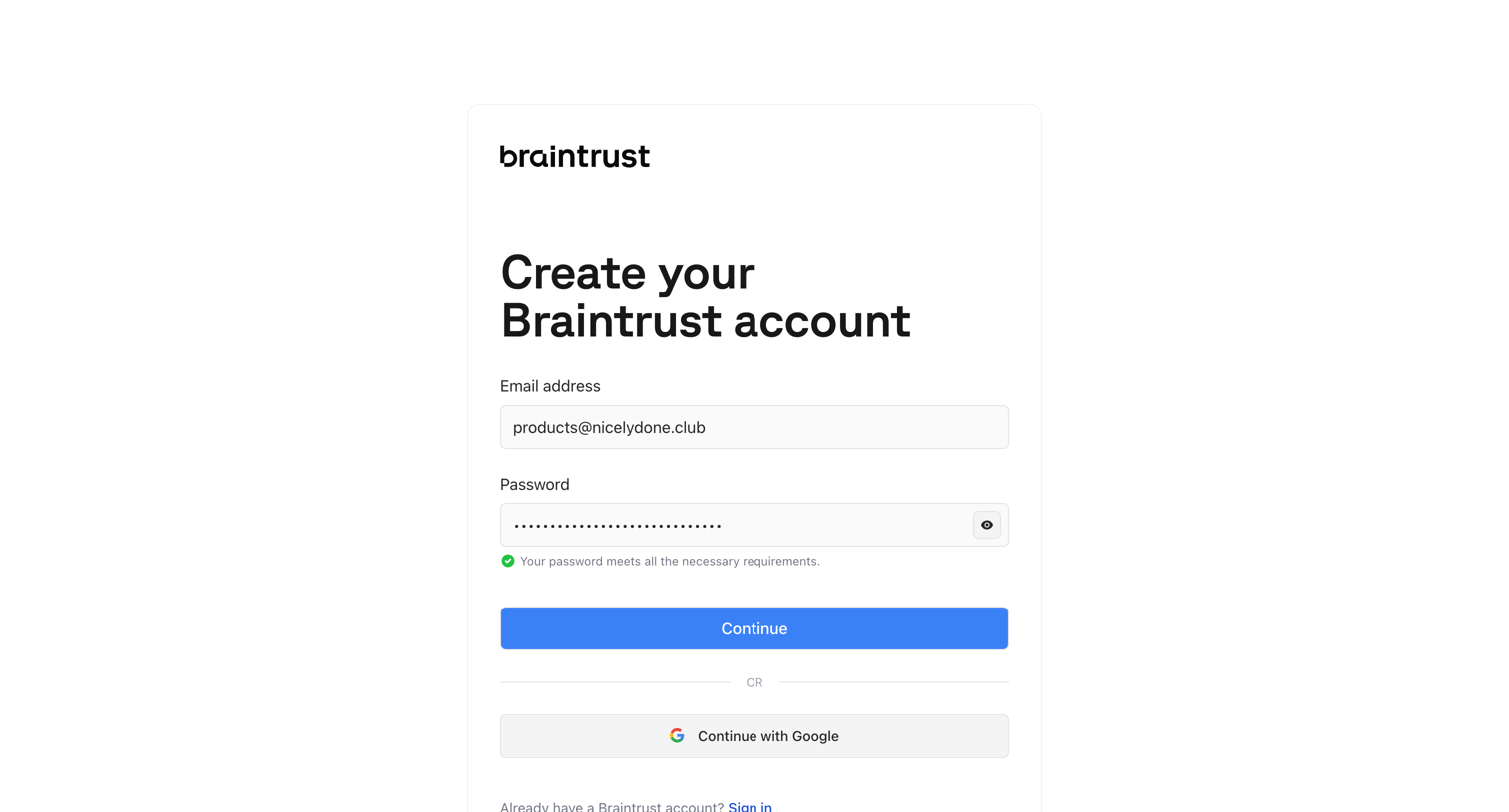 Braintrust - Braintrust - Ship LLM products that work screen