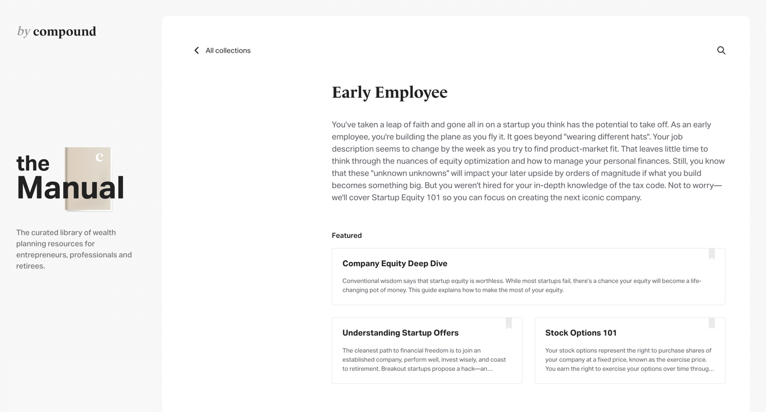 Compound Planning - Collection Early Employee - Compound Manual screen
