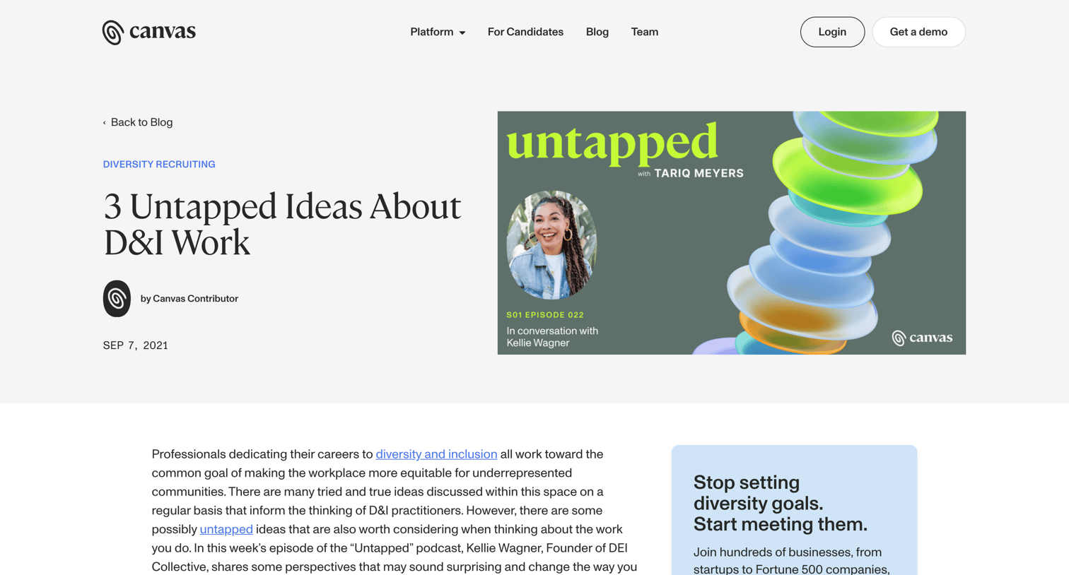 Untapped - 3 Untapped Ideas About Diversity and Inclusion Work screen