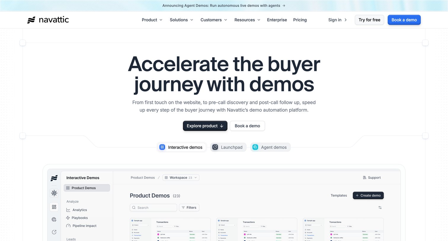 Navattic - Navattic Interactive Product Demo Software screen