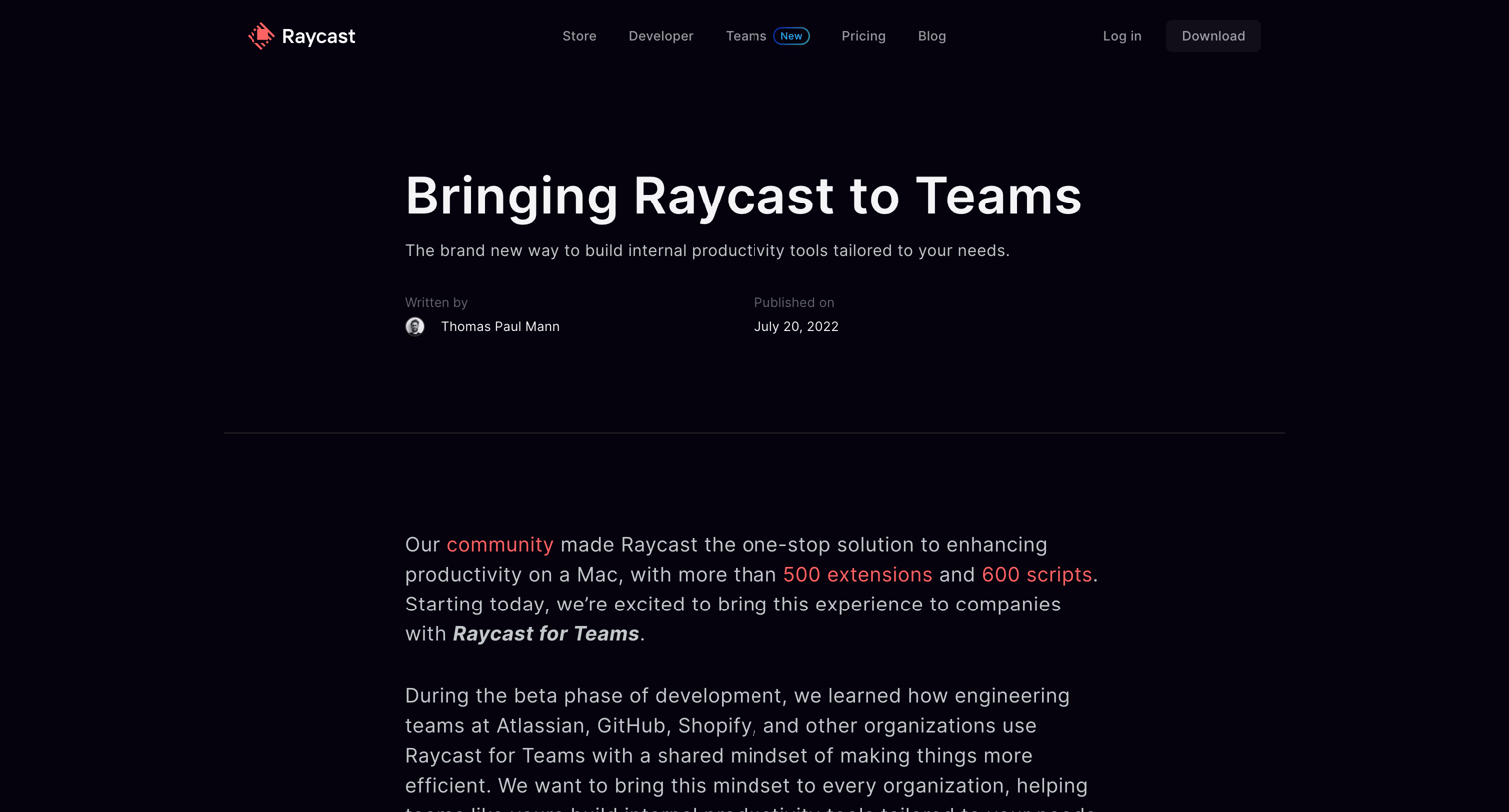 Bringing Raycast to Teams from Raycast
