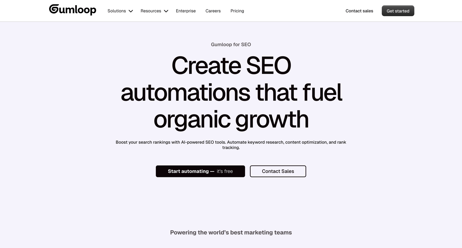 Gumloop - SEO automation made simple with AI Gumloop screen