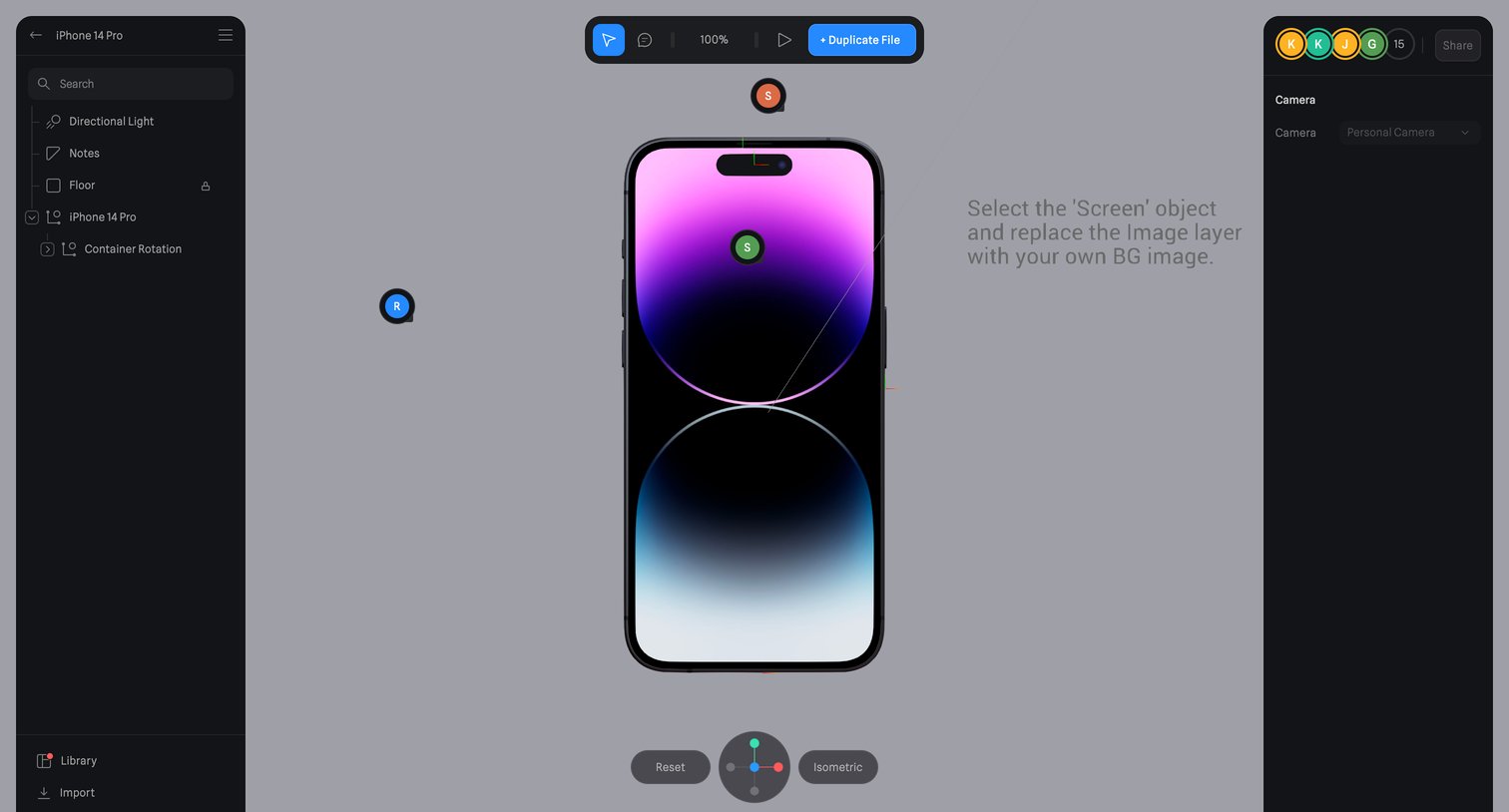 Spline - iPhone 14 Pro · Spline screen