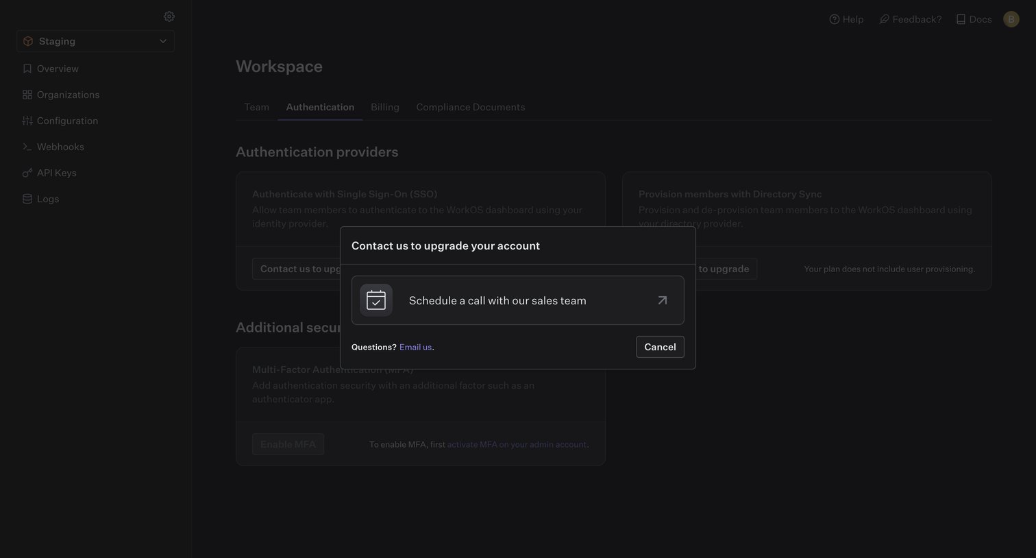 Authentication Settings | WorkOS from WorkOs